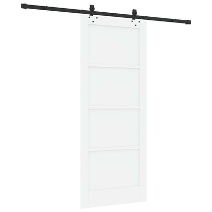 Sliding Door ORKDAL White 83 x 202 cm Solid Pine Wood