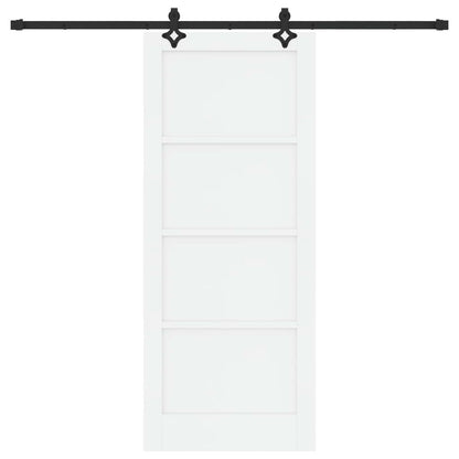 Sliding Door ORKDAL White 83 x 202 cm Solid Pine Wood