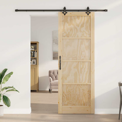 Sliding Door ORKDAL Natural 83 x 232 cm Solid Pine Wood