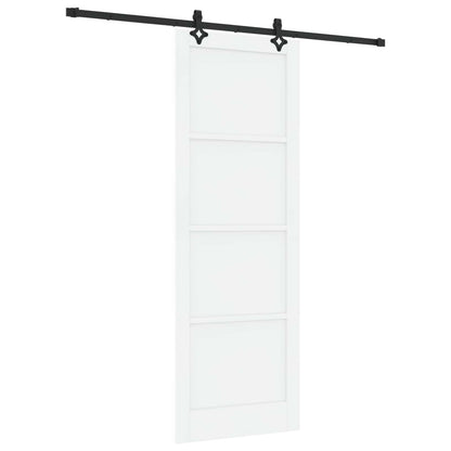 Sliding Door ORKDAL White 83 x 232 cm Solid Pine Wood