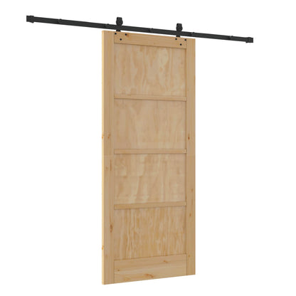 Sliding Door ORKDAL Natural 86 x 198.5 cm Solid Pine Wood