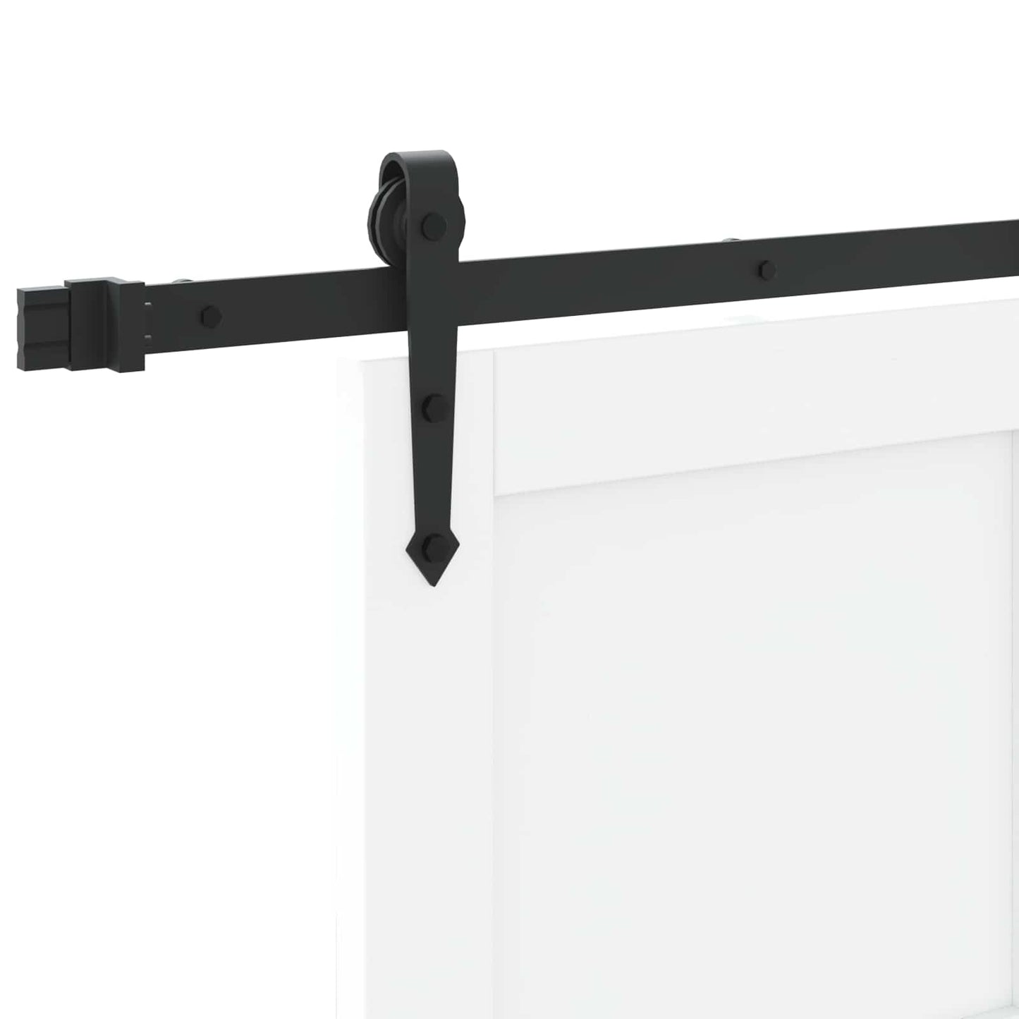 Sliding Door ORKDAL White and Black 83 x 232 cm Solid Pine Wood