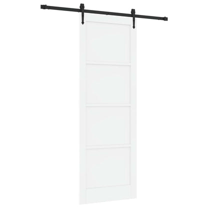 Sliding Door ORKDAL White and Black 83 x 232 cm Solid Pine Wood