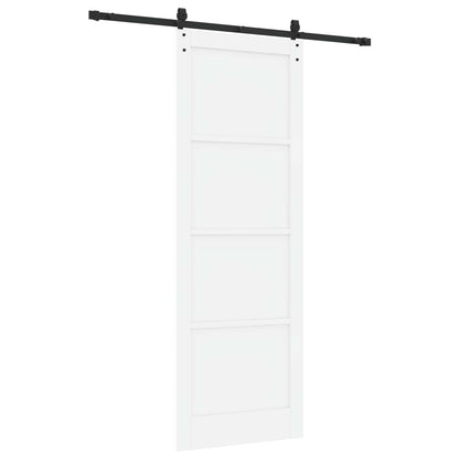 Sliding Door ORKDAL White and Black 83 x 232 cm Solid Pine Wood