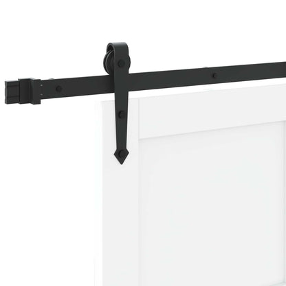 Sliding Door ORKDAL White and Black 83 x 232 cm Solid Pine Wood