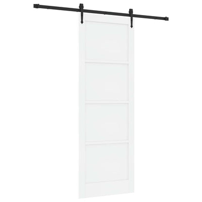 Sliding Door ORKDAL White and Black 83 x 232 cm Solid Pine Wood