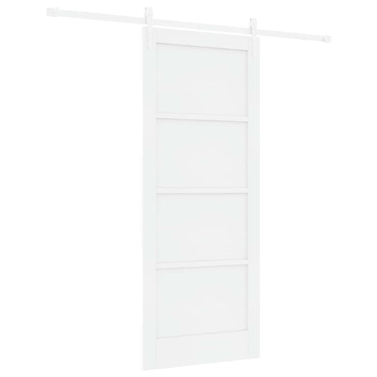 Sliding Door ORKDAL White 83 x 202 cm Solid Pine Wood