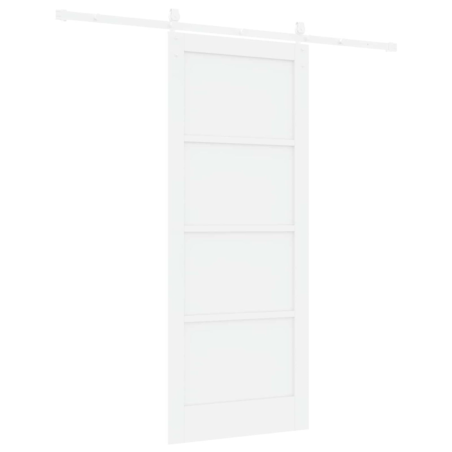 Sliding Door ORKDAL White 83 x 202 cm Solid Pine Wood