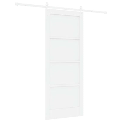 Sliding Door ORKDAL White 83 x 202 cm Solid Pine Wood