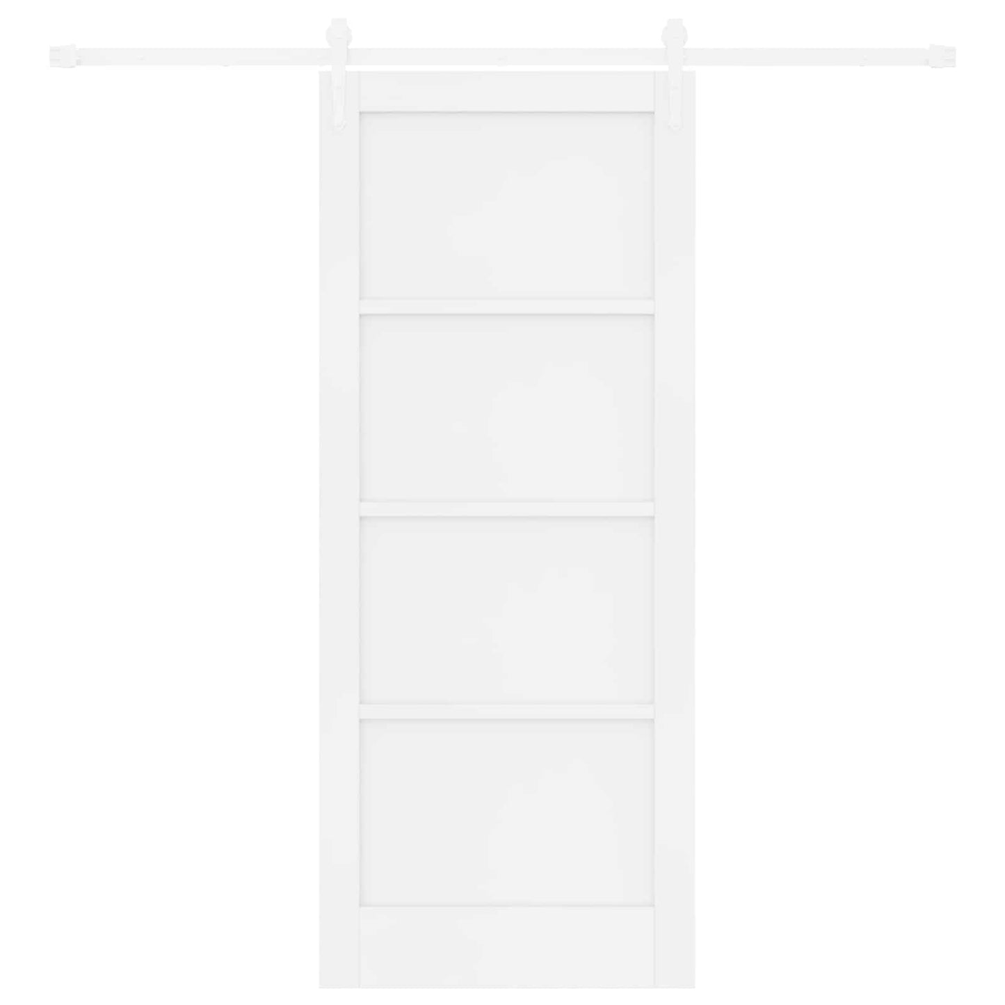 Sliding Door ORKDAL White 83 x 202 cm Solid Pine Wood