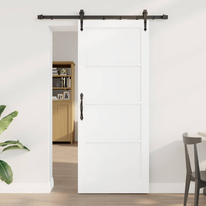 Sliding Door ORKDAL White 83 x 202 cm Solid Pine Wood