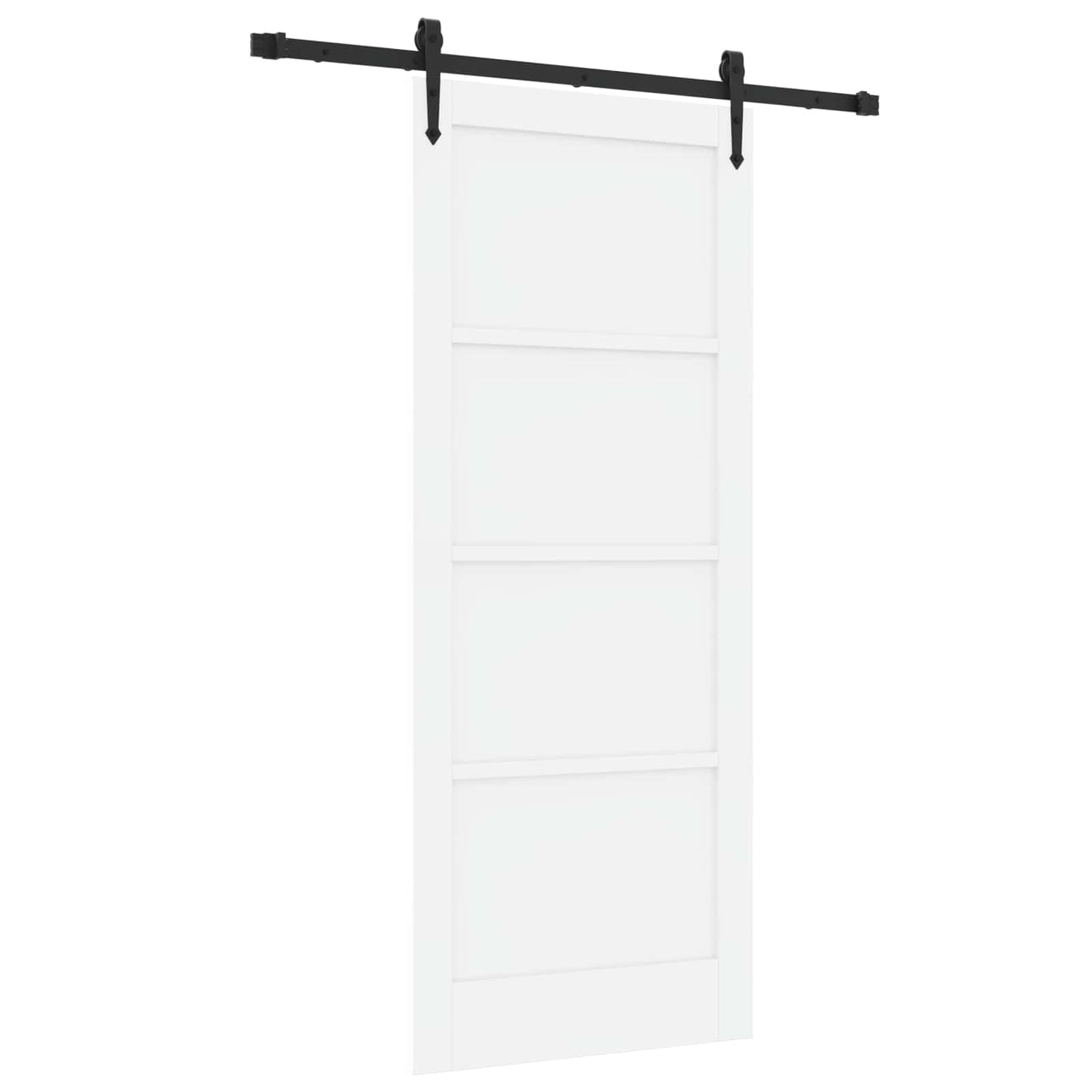 Sliding Door ORKDAL White 83 x 202 cm Solid Pine Wood