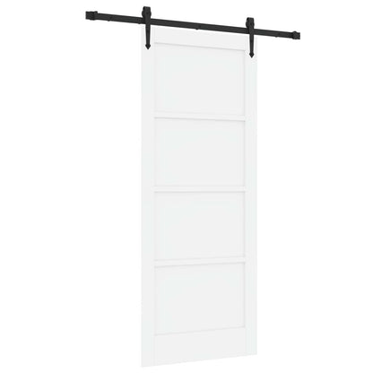 Sliding Door ORKDAL White 83 x 202 cm Solid Pine Wood