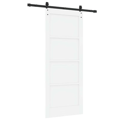 Sliding Door ORKDAL White 83 x 202 cm Solid Pine Wood