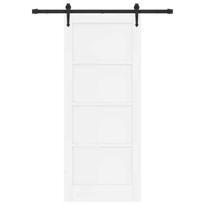 Sliding Door ORKDAL White 83 x 202 cm Solid Pine Wood