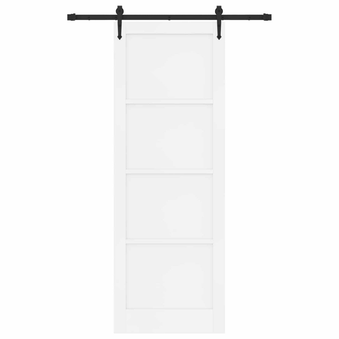 Sliding Door ORKDAL White 83 x 232 cm Solid Pine Wood