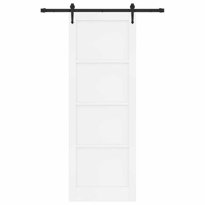 Sliding Door ORKDAL White 83 x 232 cm Solid Pine Wood