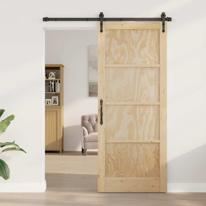 Sliding Door ORKDAL Natural 86 x 211 cm Solid Pine Wood