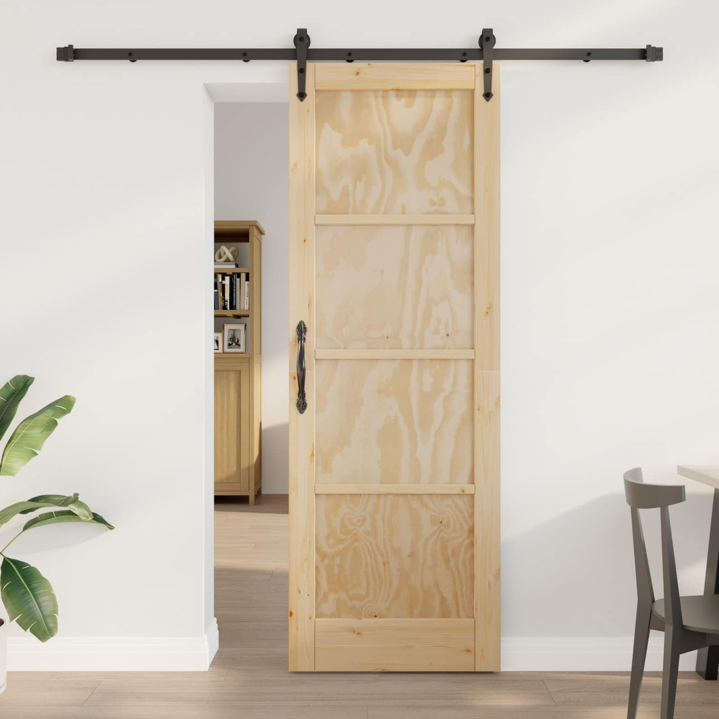 Sliding Door ORKDAL Natural 73.5 x 211 cm Solid Pine Wood