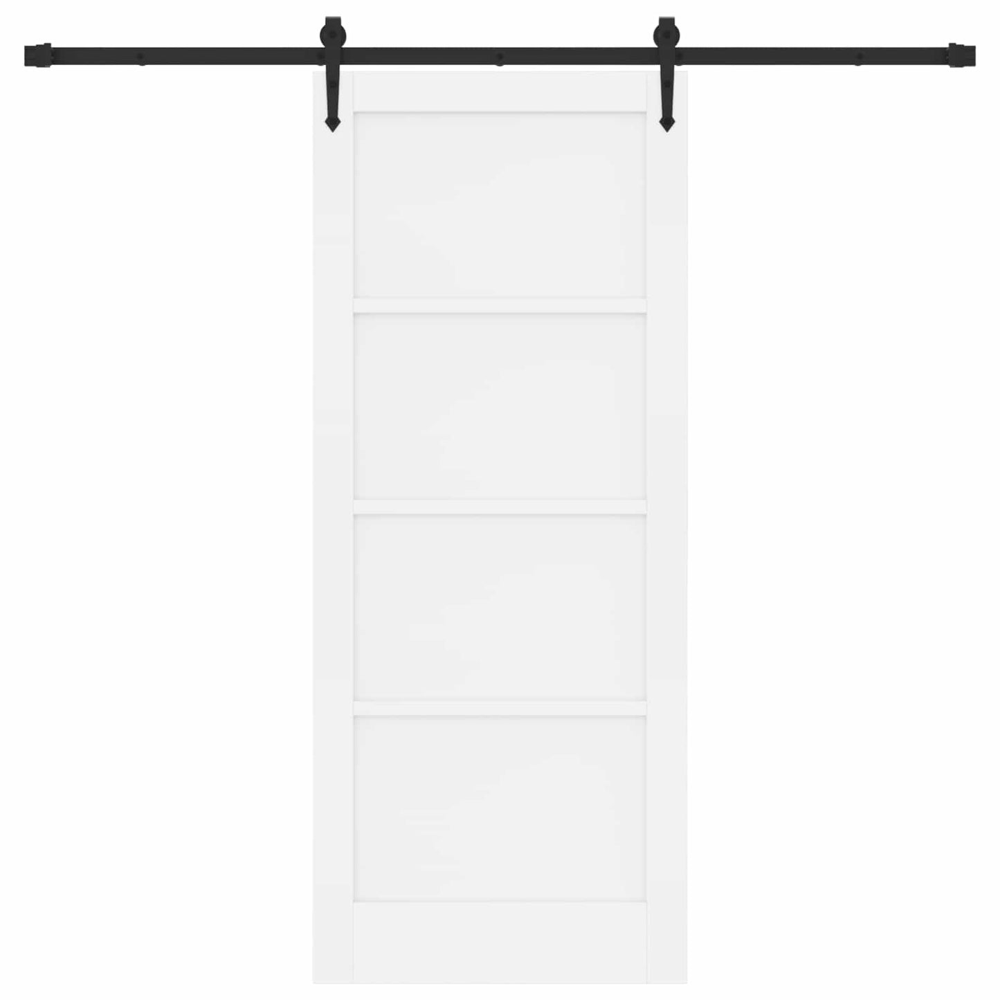 Sliding Door ORKDAL White 83 x 202 cm Solid Pine Wood