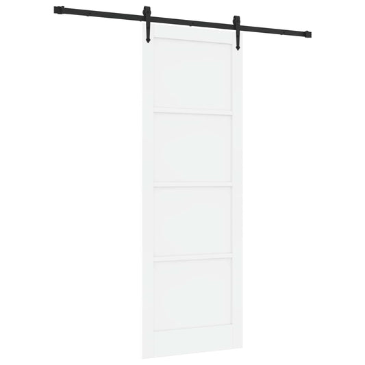 Sliding Door ORKDAL White 83 x 232 cm Solid Pine Wood