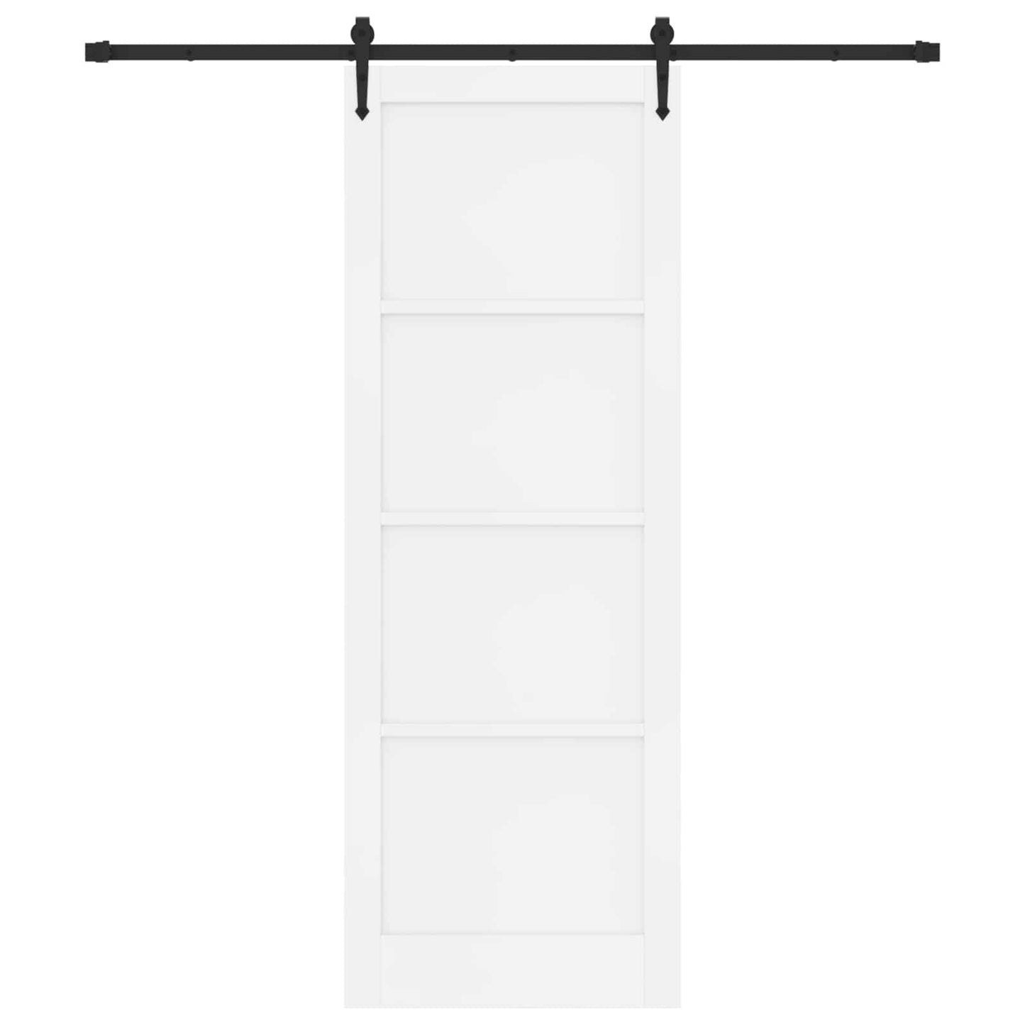 Sliding Door ORKDAL White 83 x 232 cm Solid Pine Wood