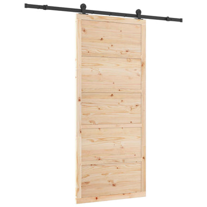 Sliding Door Natural 90 x 208 cm Solid Pine Wood