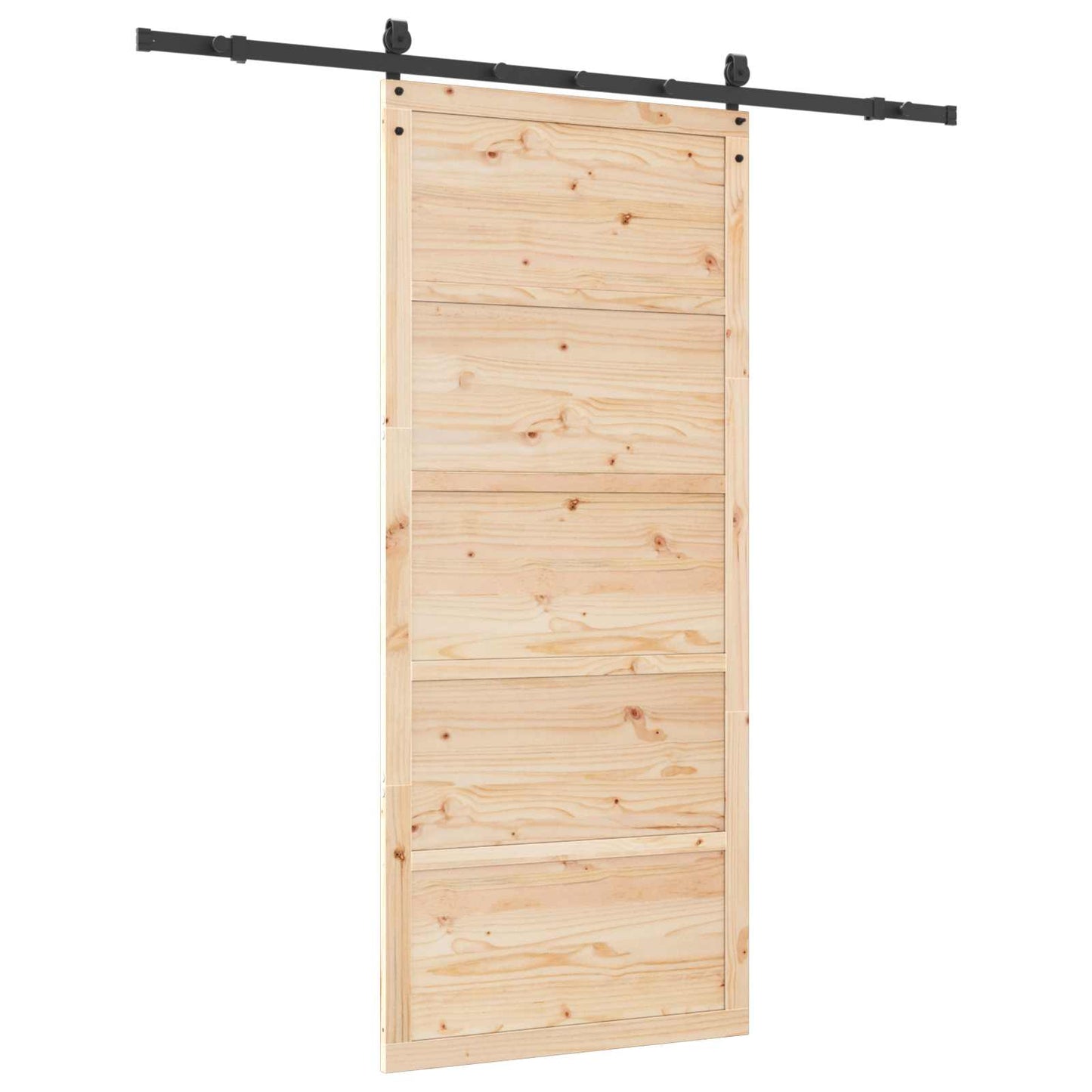 Sliding Door Natural 80 x 208 cm Solid Pine Wood