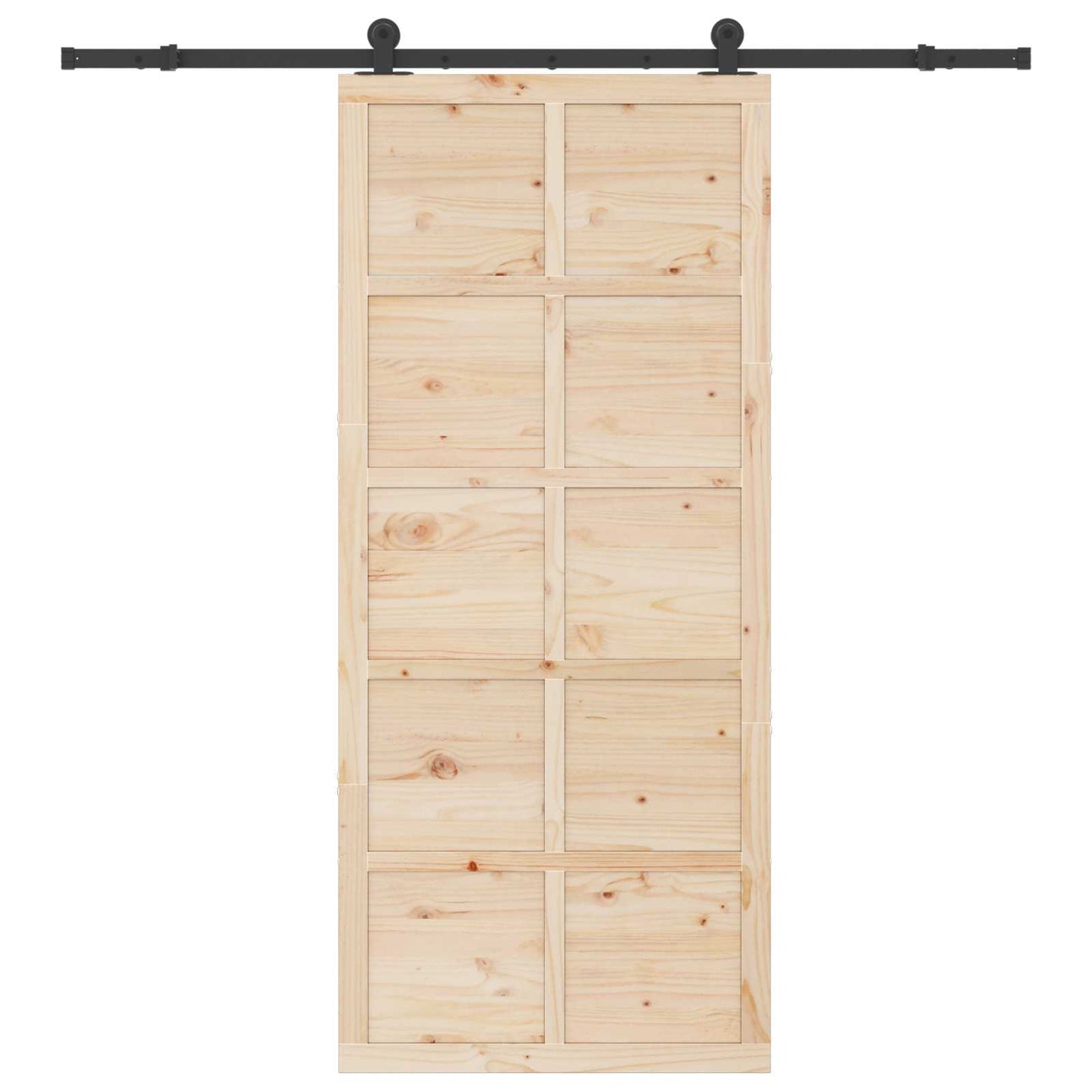 Sliding Door Natural 80 x 208 cm Solid Pine Wood
