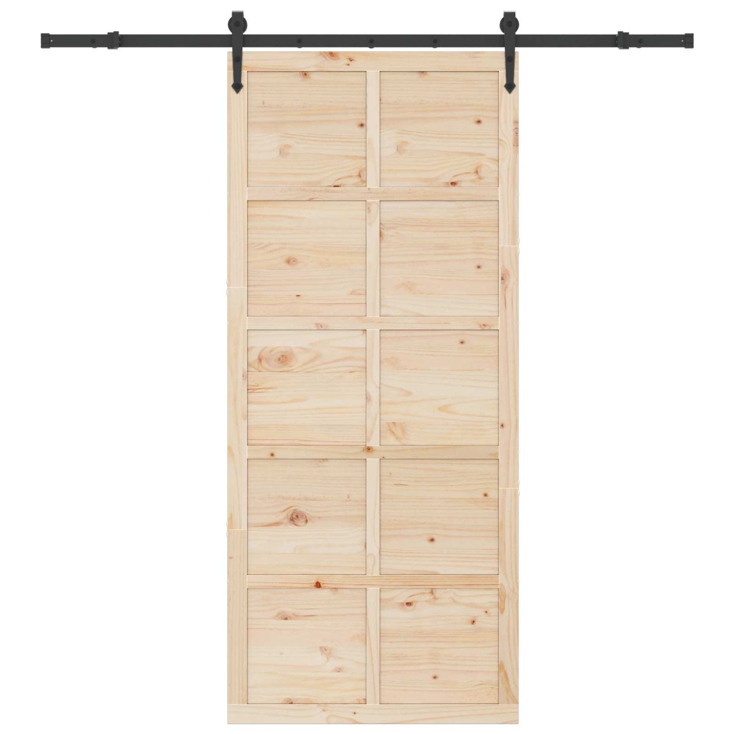 Sliding Door Natural 100 x 208 cm Solid Pine Wood
