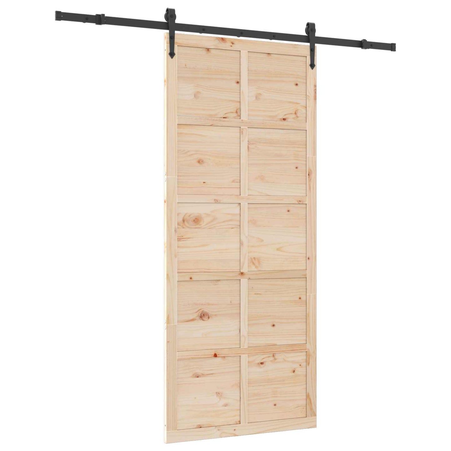 Sliding Door Natural 90 x 208 cm Solid Pine Wood