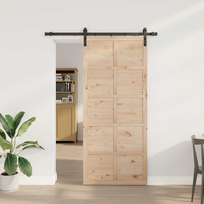 Sliding Door Natural 80 x 208 cm Solid Pine Wood