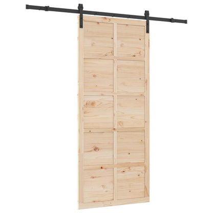 Sliding Door Natural 80 x 208 cm Solid Pine Wood