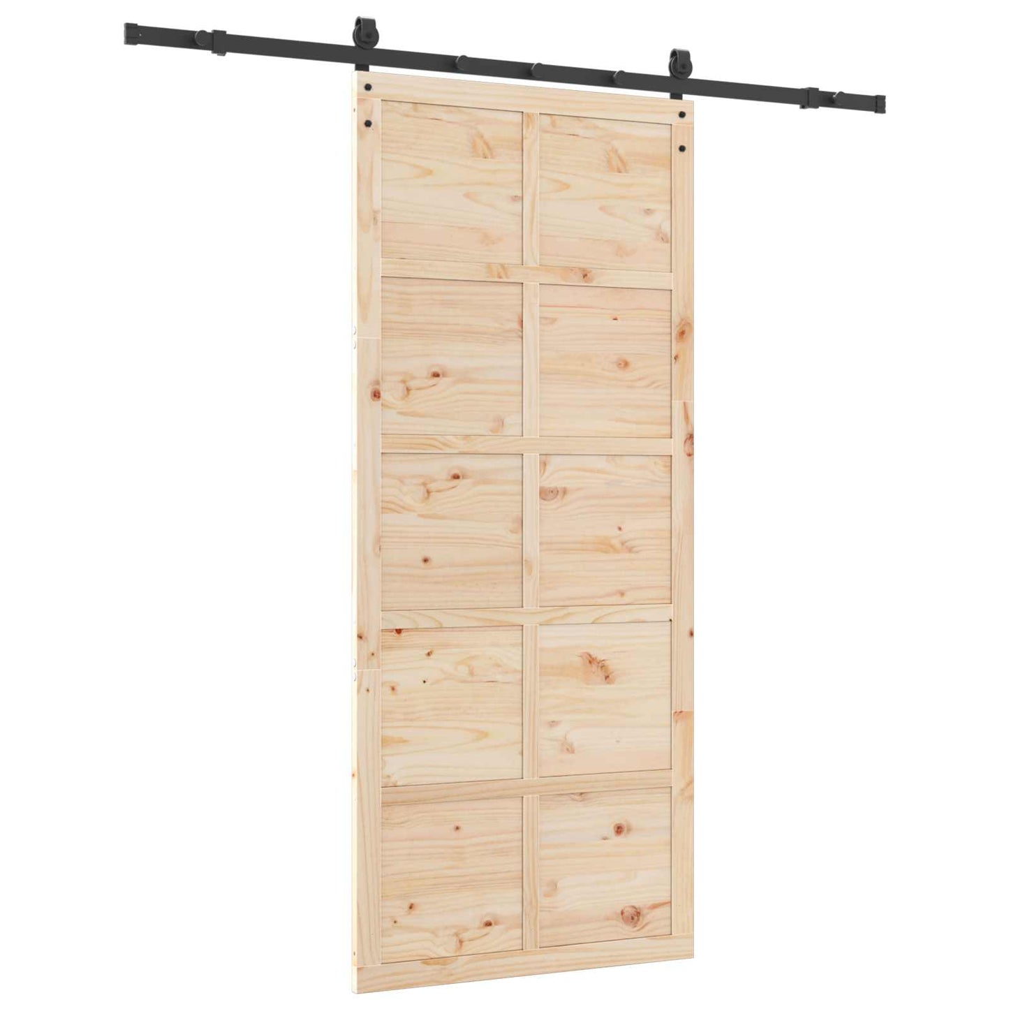 Sliding Door Natural 80 x 208 cm Solid Pine Wood