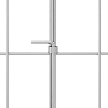 Garden Fence with Stakes 48 pcs 95 x 30 cm Mesh Silver