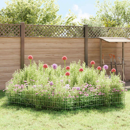 Garden Fence with Stakes 48 pcs 75 x 50 cm Mesh Silver