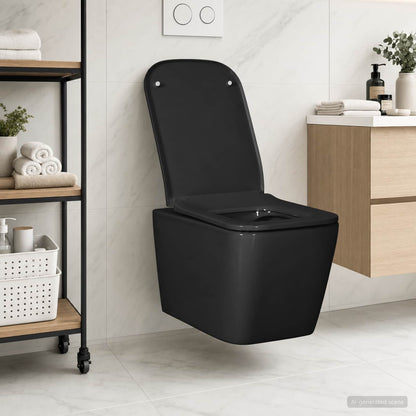 Wall-hung Toilet Ceramic Black