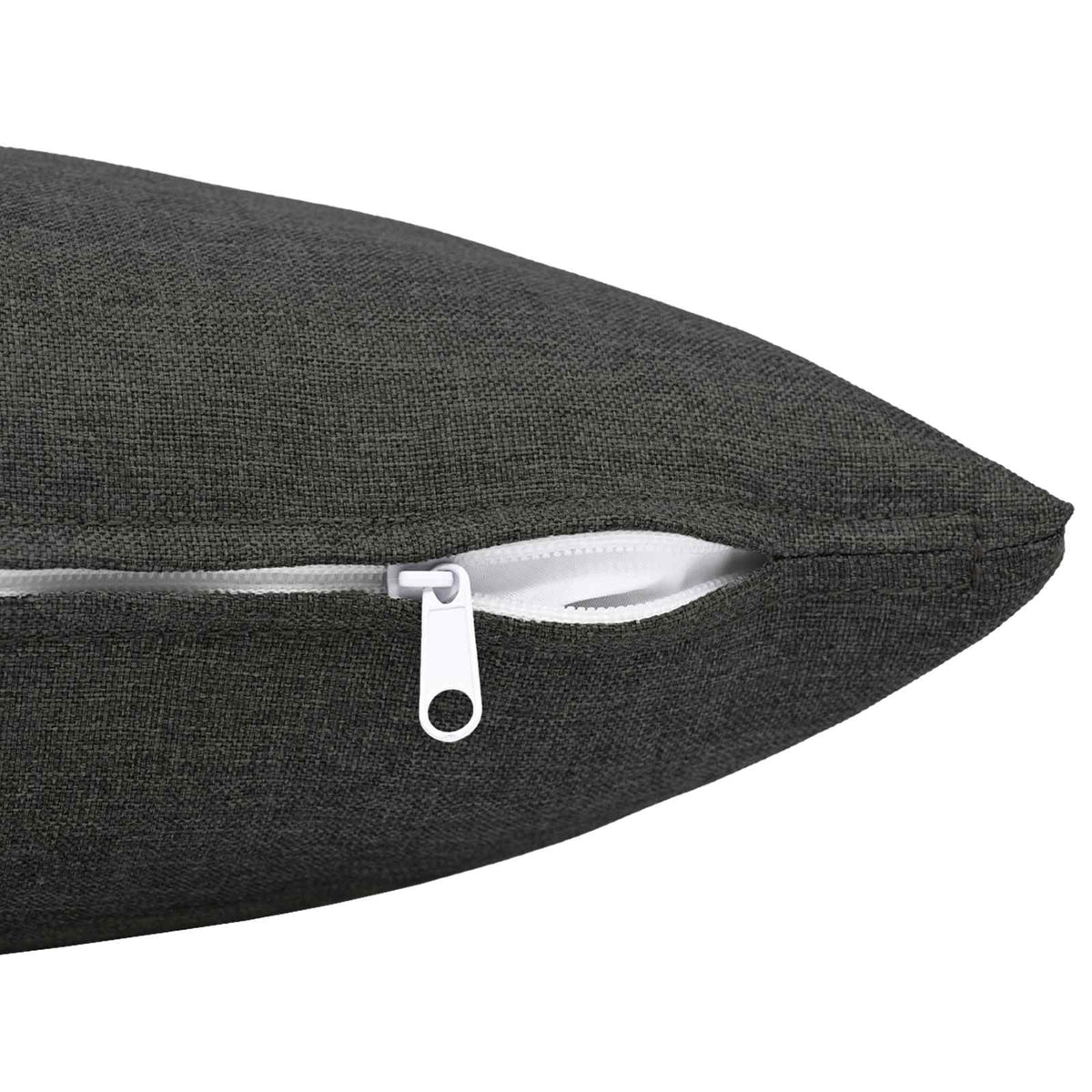 Throw Pillow 12 pcs HEERLEN Dark Grey 40 x 40 cm Fabric