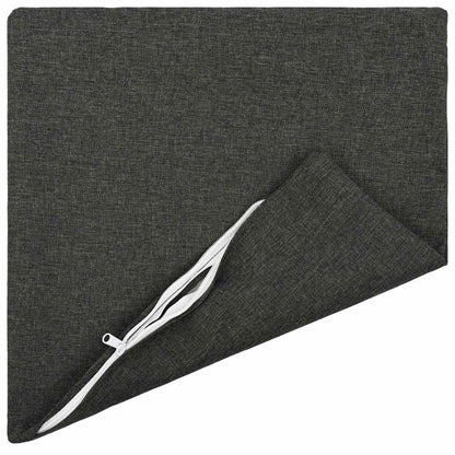 Cushion with Pillow HEERLEN 12 pcs Dark Grey Fabric