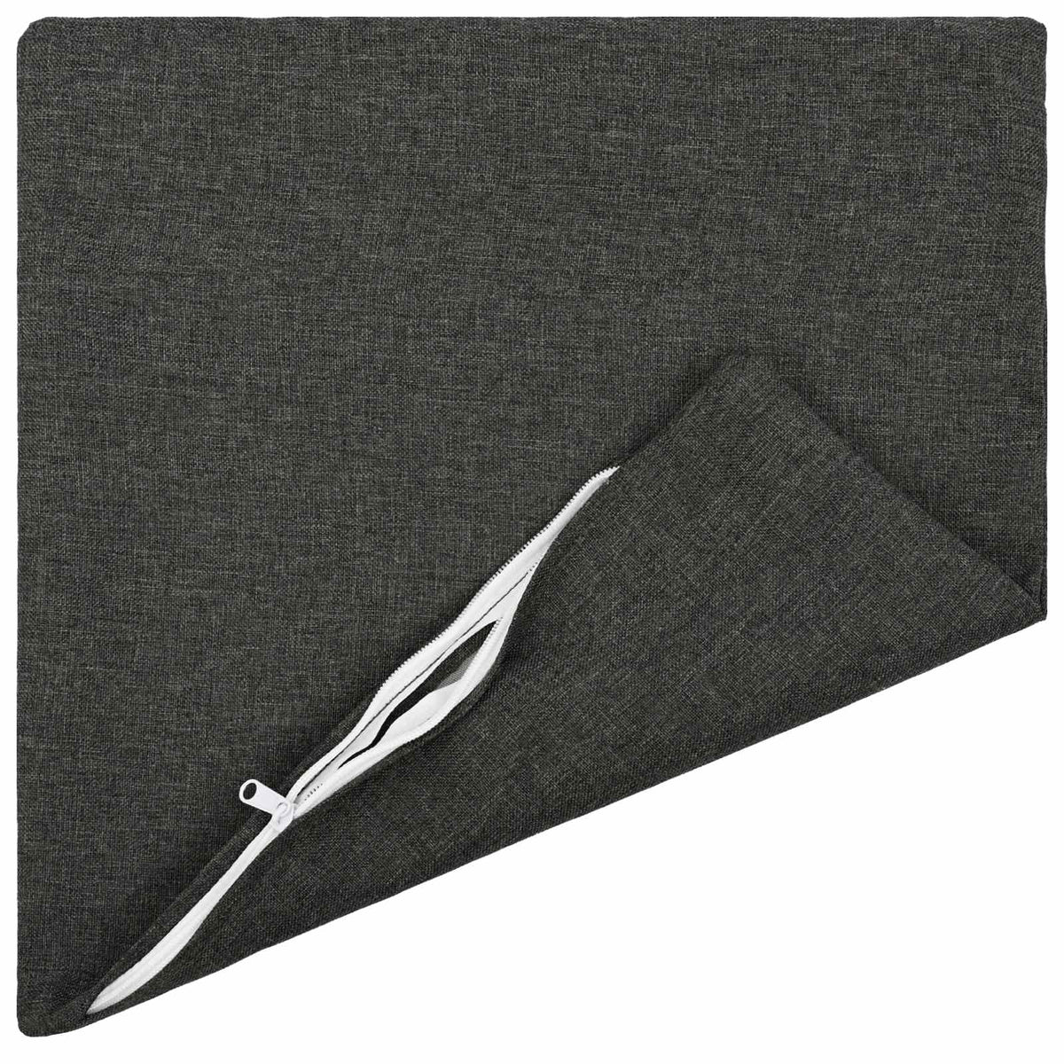Throw Pillow 12 pcs HEERLEN Dark Grey 40 x 40 cm Fabric