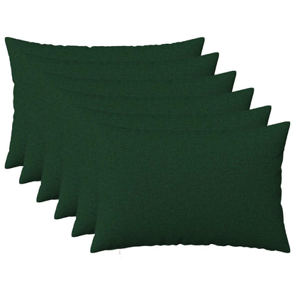 Throw Pillow 6 pcs HEERLEN Dark Green 40 x 60 cm Fabric