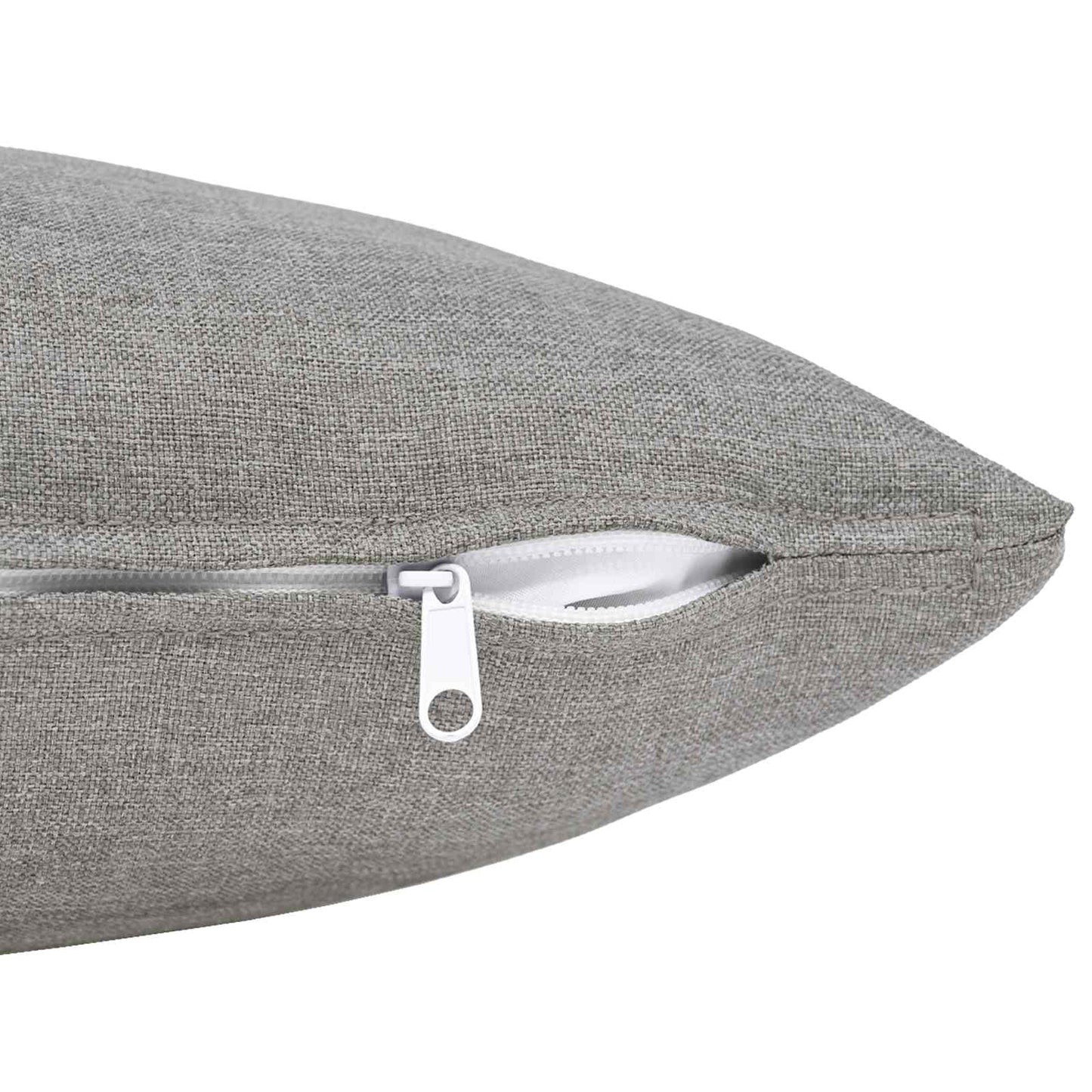 Cushion with Pillow HEERLEN 6 pcs Cloud Grey Fabric