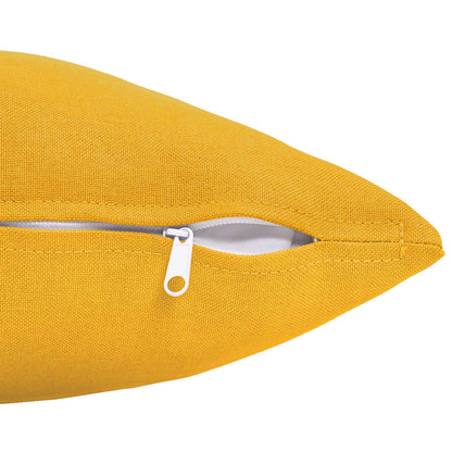 Cushion with Pillow HEERLEN 6 pcs Light Yellow Fabric