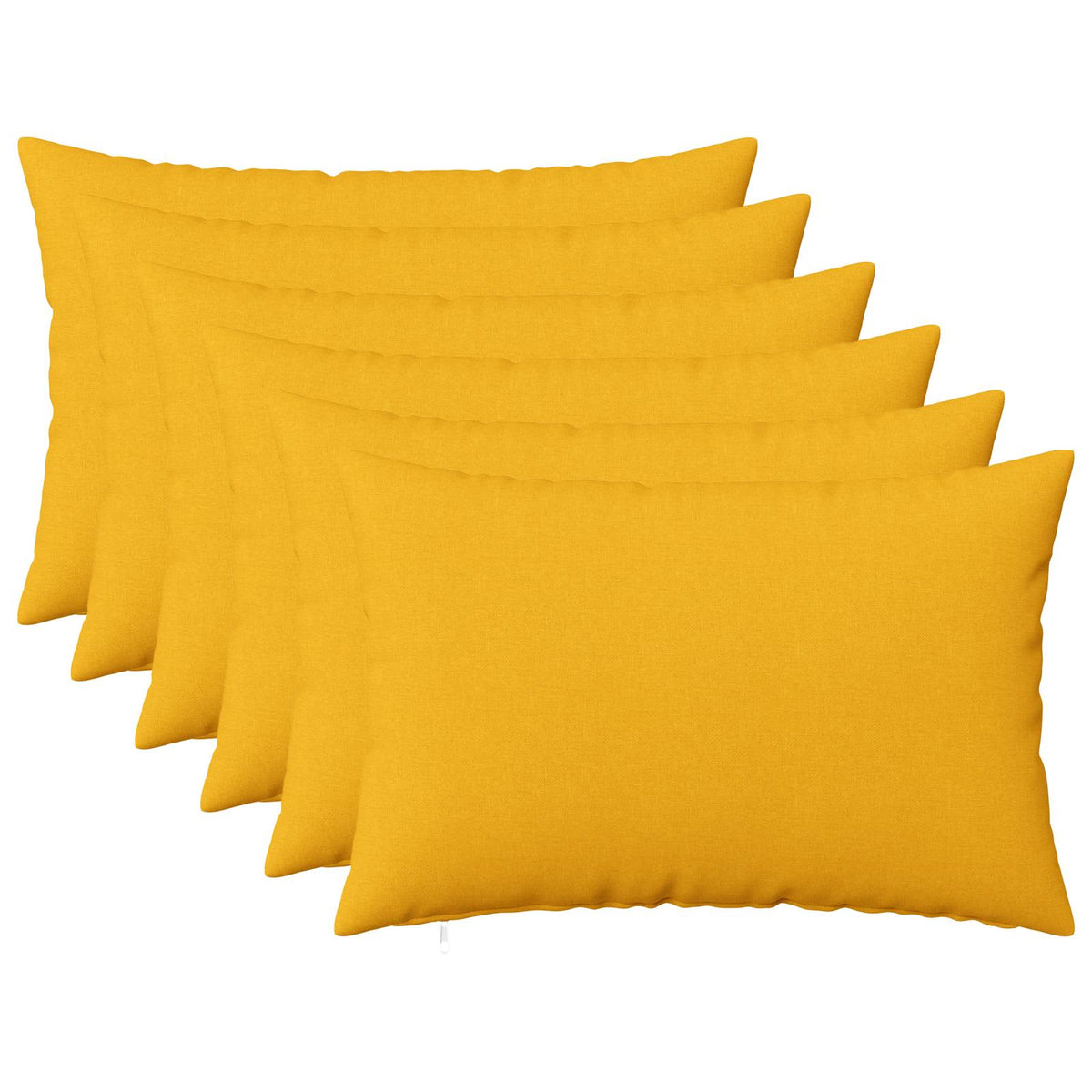 Throw Pillow 6 pcs HEERLEN Light Yellow 40 x 60 cm Fabric