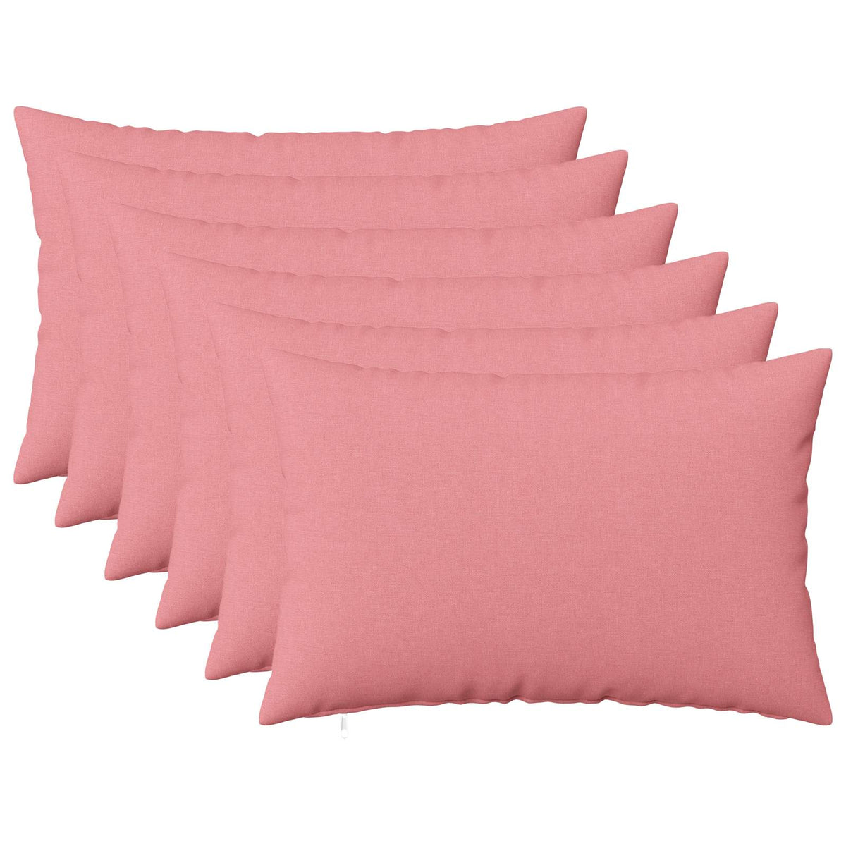 Throw Pillow 6 pcs HEERLEN Pink 40 x 60 cm Fabric
