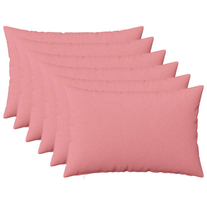 Throw Pillow 6 pcs HEERLEN Pink 40 x 60 cm Fabric