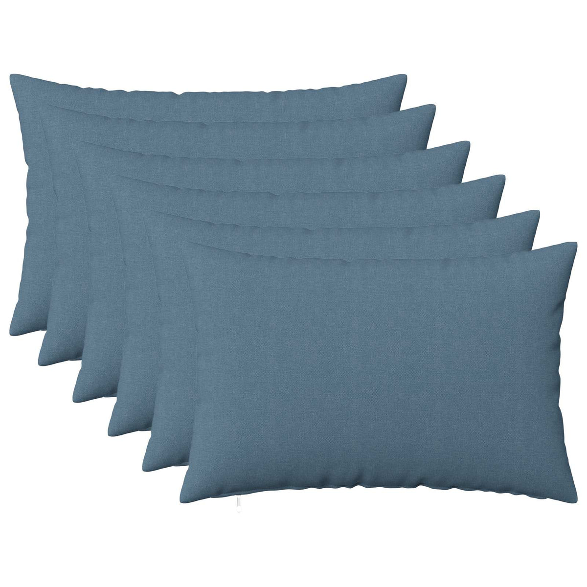 Throw Pillow 6 pcs HEERLEN Jeans Blue 40 x 60 cm Fabric