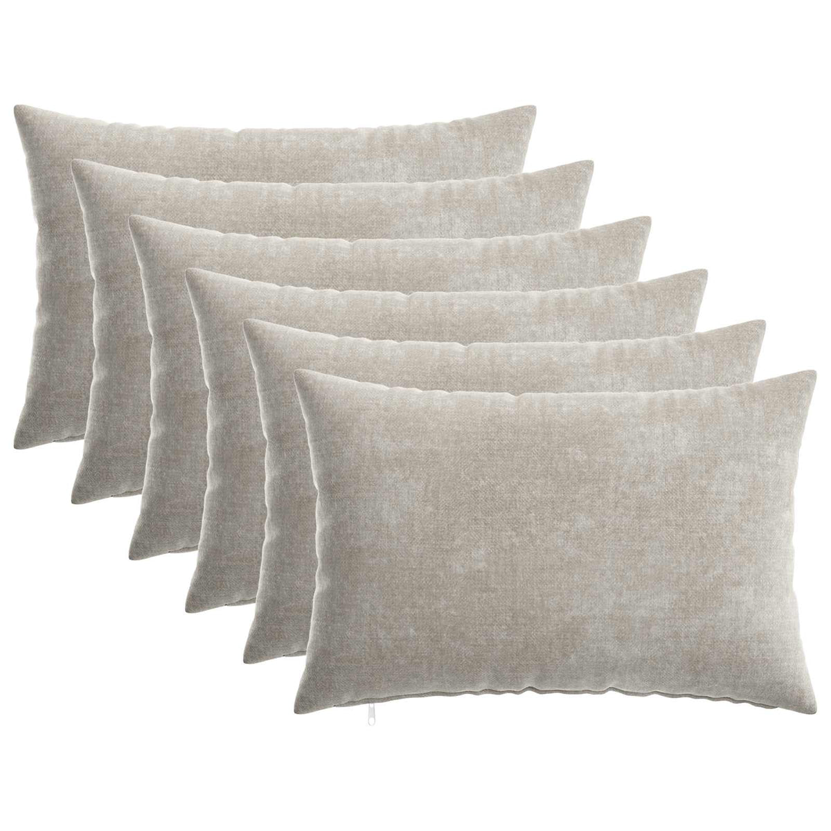 Throw Pillow 6 pcs HEERLEN Light Grey 40 x 60 cm