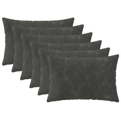 Cushion with Pillow HEERLEN 6 pcs Anthracite Microfiber Fleece