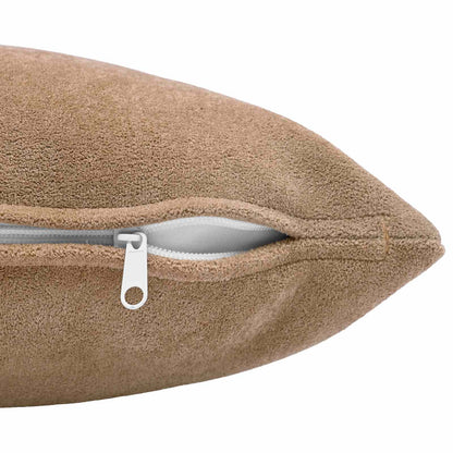Cushion with Pillow HEERLEN 6 pcs Taupe Microfiber Fleece